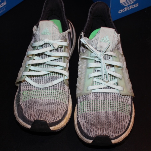 adidas Ultra Boost 19 Ice Mint Grey Six F35244 - Picture 4 of 7